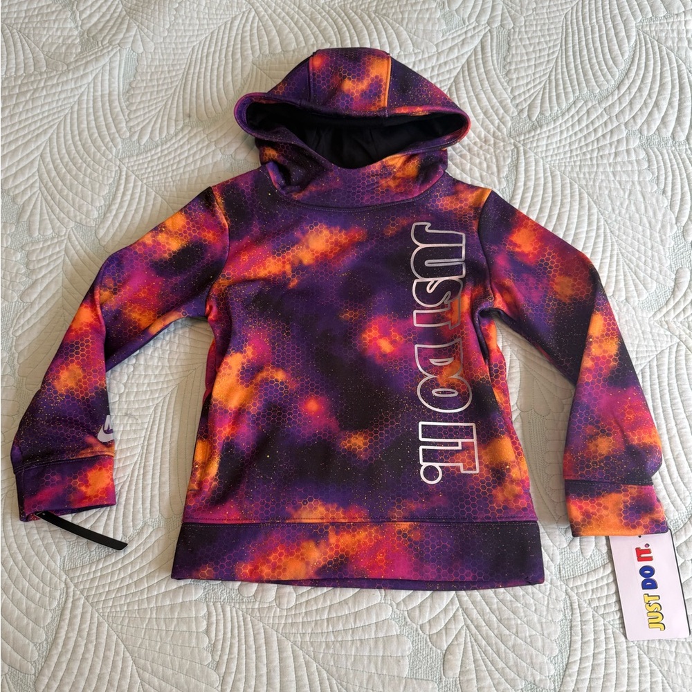 Nike Kids Hoodie Fierce Purple “JUST DO IT” Size 5 NWT
